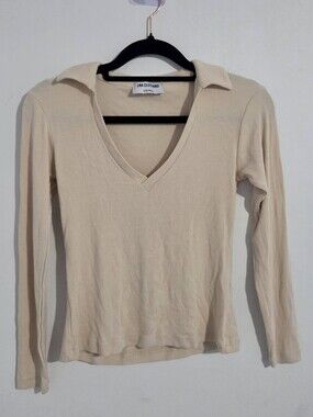 LNA Clothing Cream Rib Top